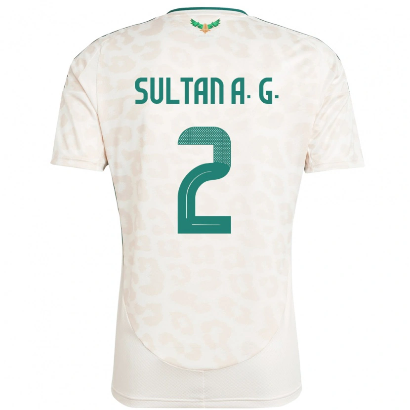 Danxen Criança Camisola Arábia Saudita Sultan Al-Ghannam #2 Branco Alternativa 24-26 Camisa