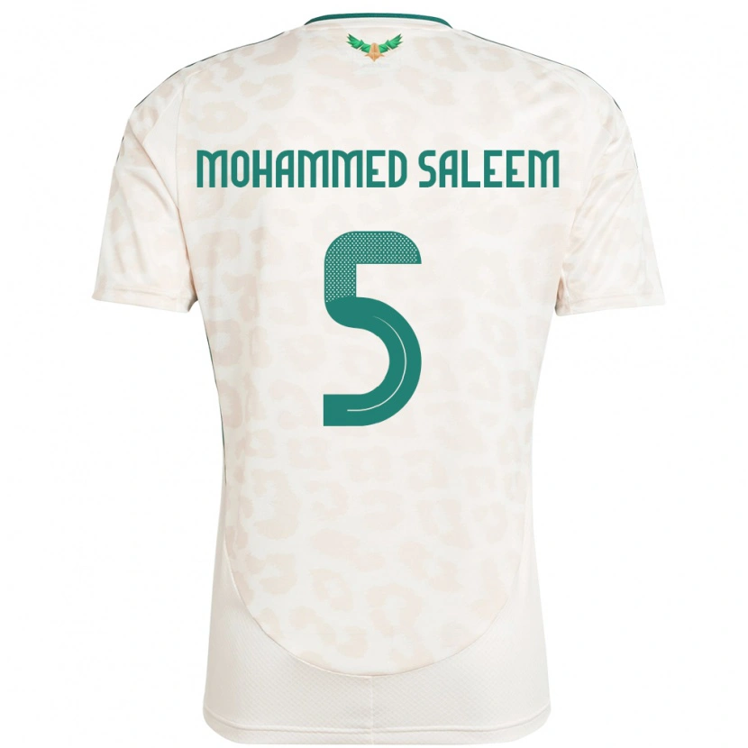 Danxen Criança Camisola Arábia Saudita Moayad Mohammed Saleem #5 Branco Alternativa 24-26 Camisa