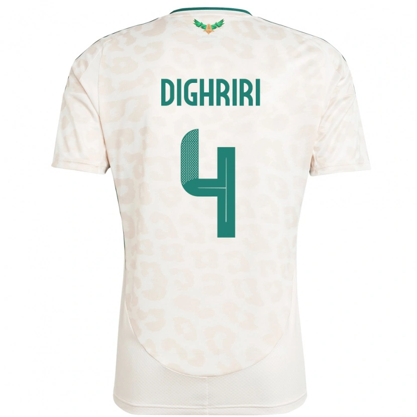 Danxen Criança Camisola Arábia Saudita Khalid Dighriri #4 Branco Alternativa 24-26 Camisa