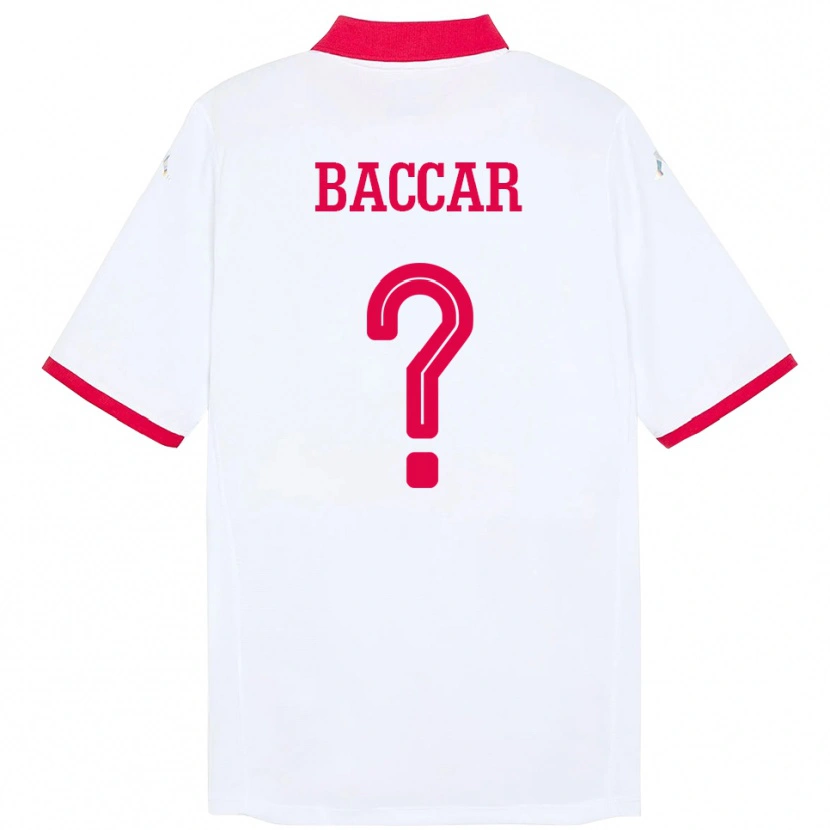 Danxen Criança Camisola Tunísia Hichem Baccar #0 Branco Alternativa 24-26 Camisa
