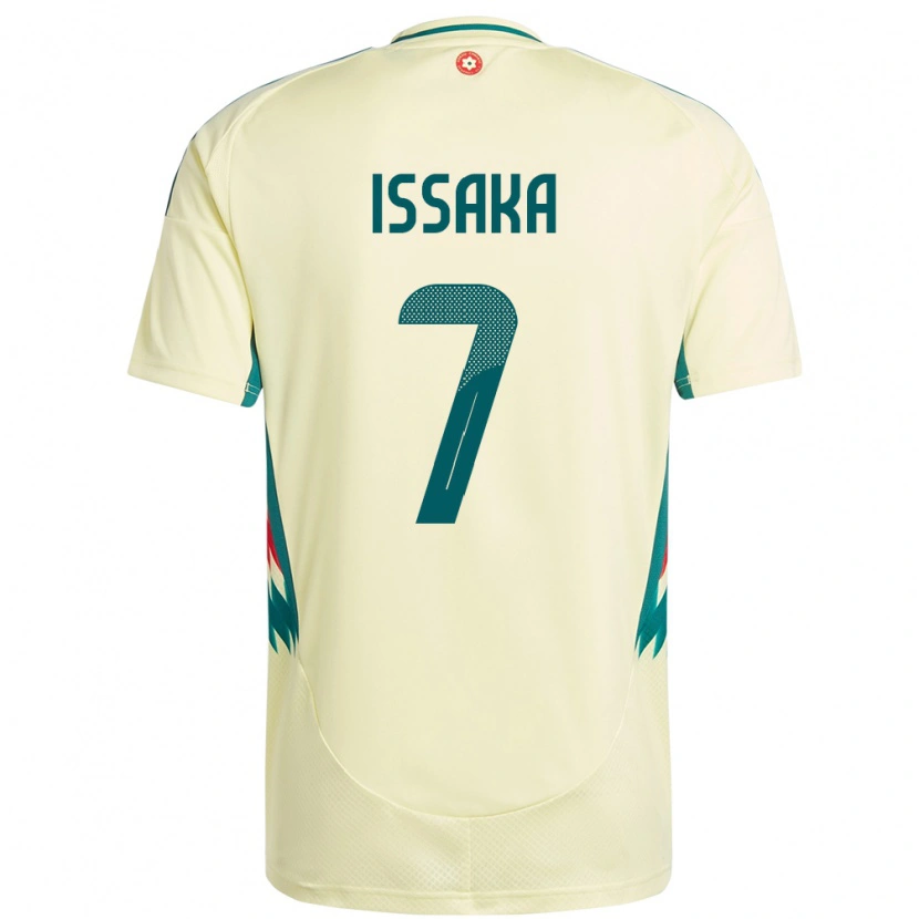 Danxen Criança Camisola País De Gales Freddie Issaka #7 Bege Amarelo Alternativa 24-26 Camisa