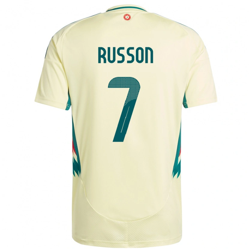 Danxen Criança Camisola País De Gales Will Russon #7 Bege Amarelo Alternativa 24-26 Camisa