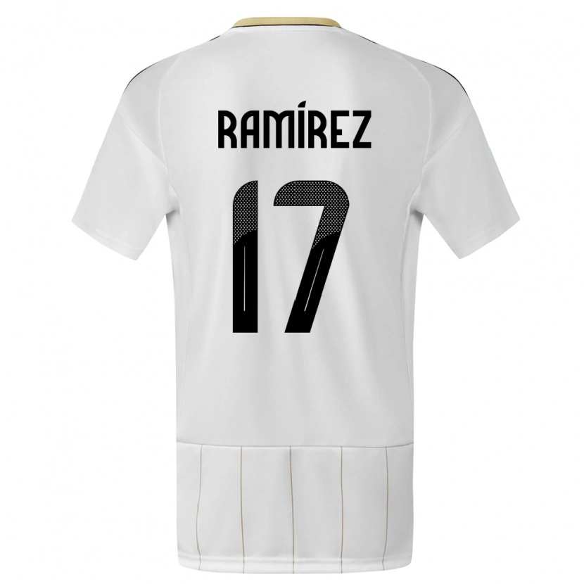 Danxen Criança Camisola Costa Rica Dylan Ramírez #17 Branco Alternativa 24-26 Camisa