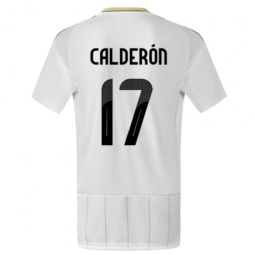 Danxen Criança Camisola Costa Rica Brayan Calderón #17 Branco Alternativa 24-26 Camisa