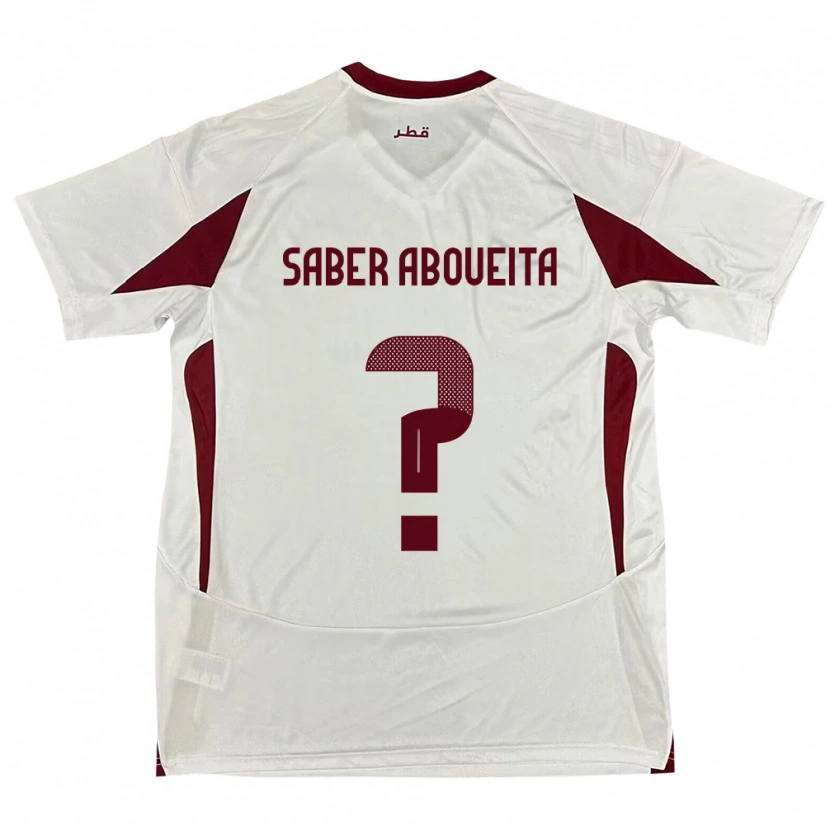 Danxen Criança Camisola Catar Ahmed Saber Aboueita #0 Branco Alternativa 24-26 Camisa