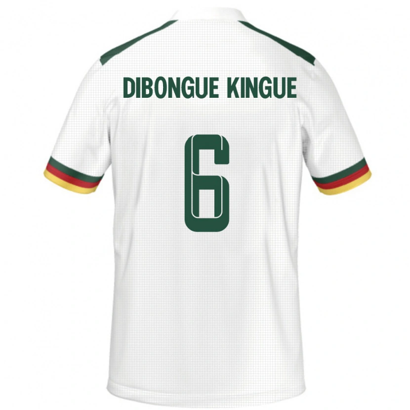 Danxen Criança Camisola Camarões Gael Dibongue Kingue #6 Branco Alternativa 24-26 Camisa