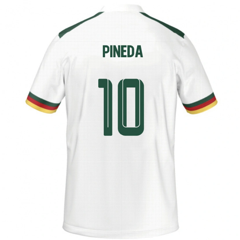 Danxen Criança Camisola Camarões Etienne Eto O Pineda #10 Branco Alternativa 24-26 Camisa