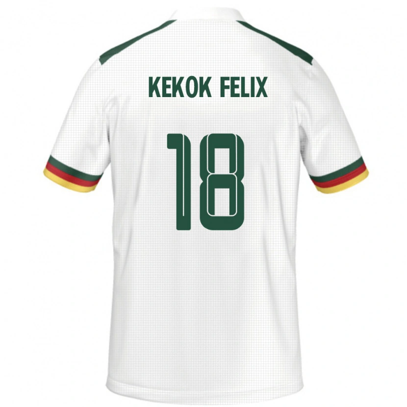 Danxen Criança Camisola Camarões Ndifor Kekok Felix #18 Branco Alternativa 24-26 Camisa