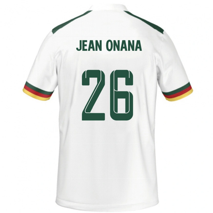 Danxen Criança Camisola Camarões Jean Onana #26 Branco Alternativa 24-26 Camisa