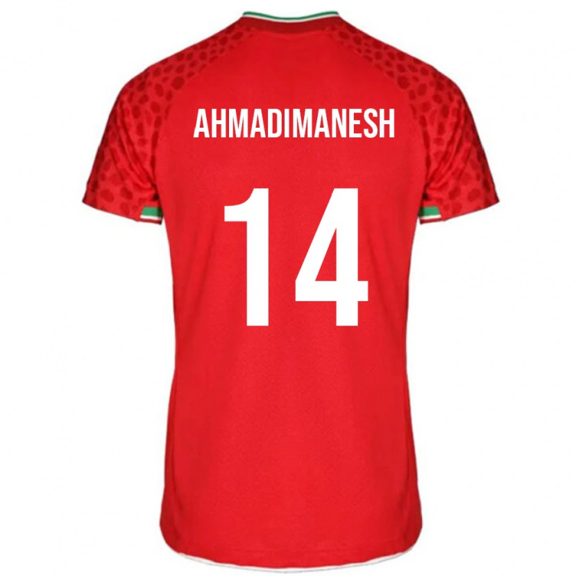 Danxen Criança Camisola Irã Iliya Ahmadimanesh #14 Vermelho Alternativa 24-26 Camisa