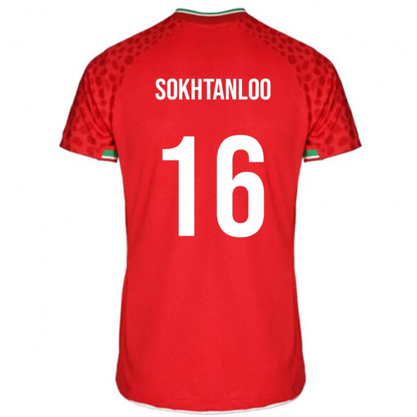Danxen Criança Camisola Irã Abolfazl Sokhtanloo #16 Vermelho Alternativa 24-26 Camisa