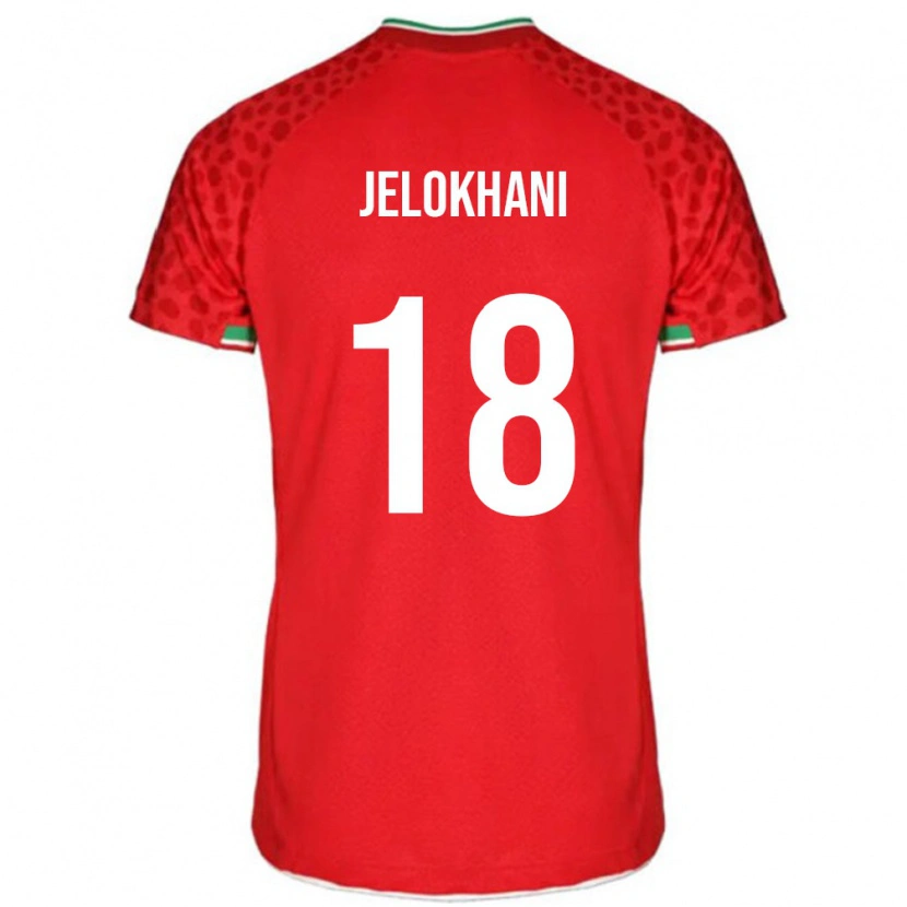 Danxen Criança Camisola Irã Ali Jelokhani #18 Vermelho Alternativa 24-26 Camisa