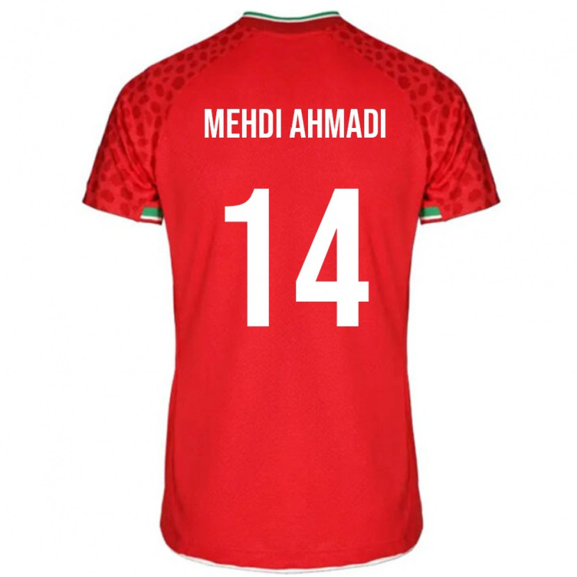 Danxen Criança Camisola Irã Mohammad Mehdi Ahmadi #14 Vermelho Alternativa 24-26 Camisa