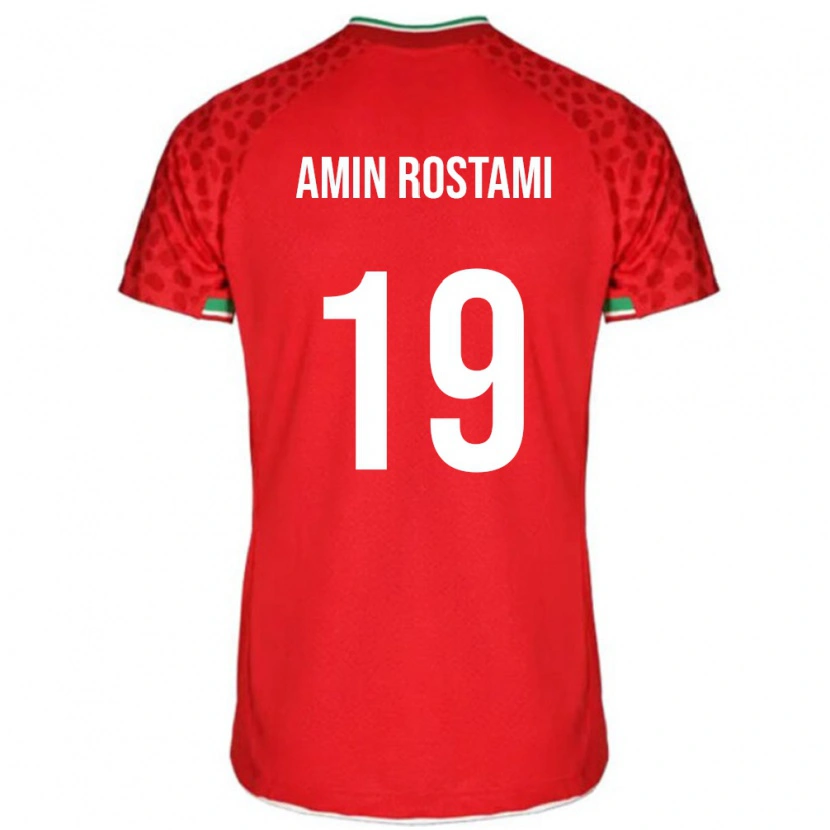 Danxen Criança Camisola Irã Mohammad Amin Rostami #19 Vermelho Alternativa 24-26 Camisa