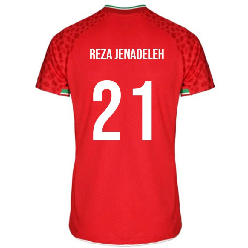 Danxen Criança Camisola Irã Ahmad Reza Jenadeleh #21 Vermelho Alternativa 24-26 Camisa