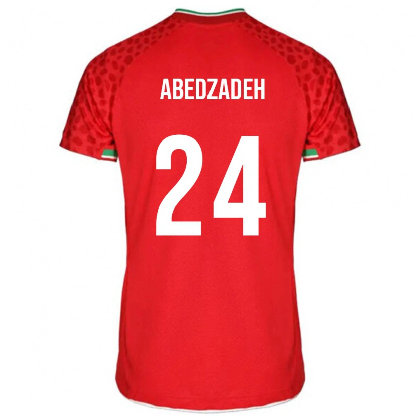 Danxen Criança Camisola Irã Amir Abedzadeh #24 Vermelho Alternativa 24-26 Camisa