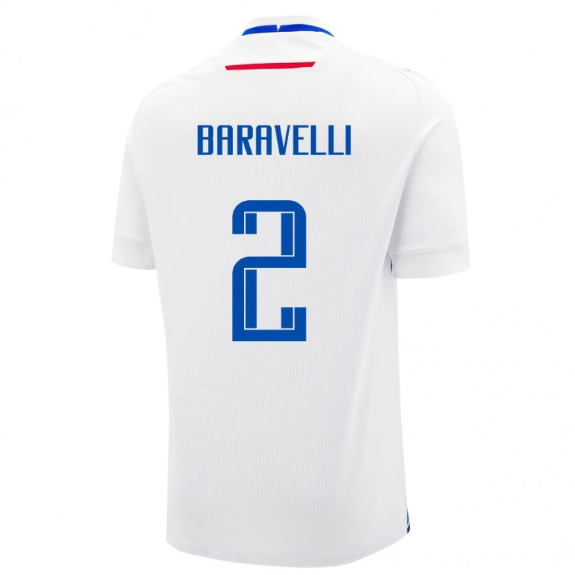 Danxen Criança Camisola Eslováquia Rocco Baravelli #2 Branco Alternativa 24-26 Camisa