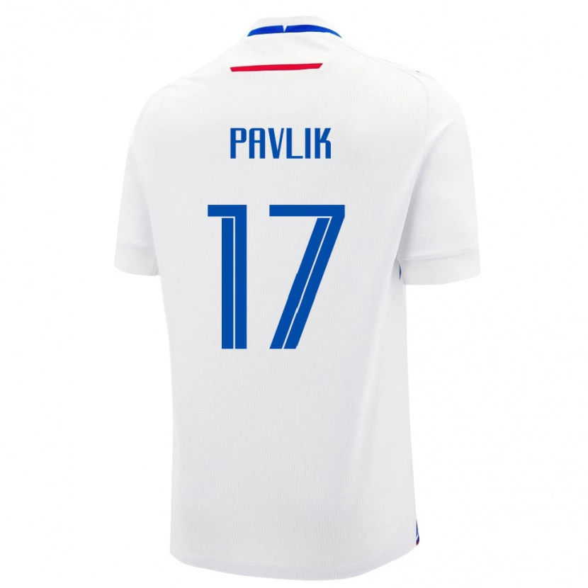 Danxen Criança Camisola Eslováquia Samuel Pavlik #17 Branco Alternativa 24-26 Camisa