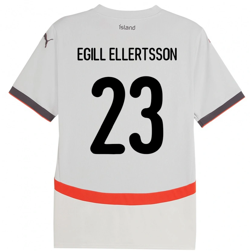 Danxen Criança Camisola Islândia Mikael Egill Ellertsson #23 Branco Alternativa 24-26 Camisa