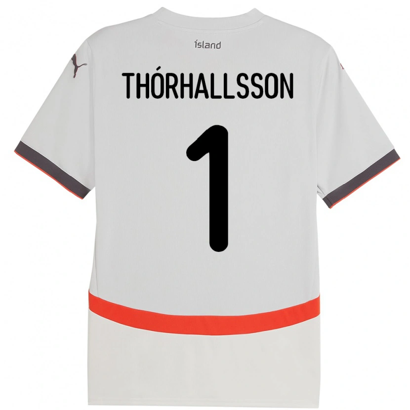 Danxen Criança Camisola Islândia Ívar Arnbro Thórhallsson #1 Branco Alternativa 24-26 Camisa