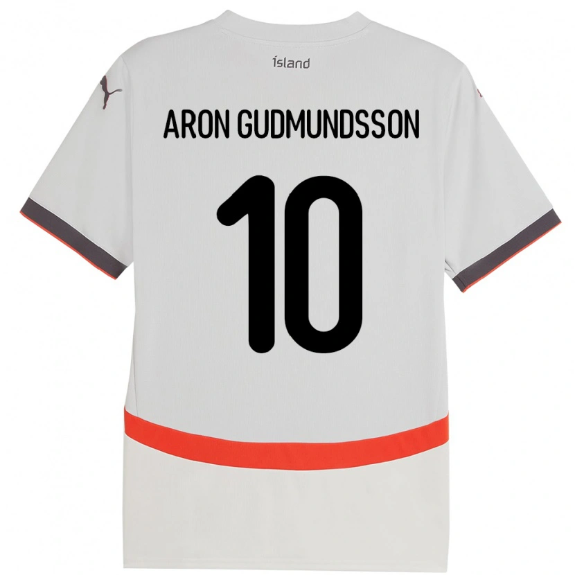Danxen Criança Camisola Islândia Eggert Aron Gudmundsson #10 Branco Alternativa 24-26 Camisa