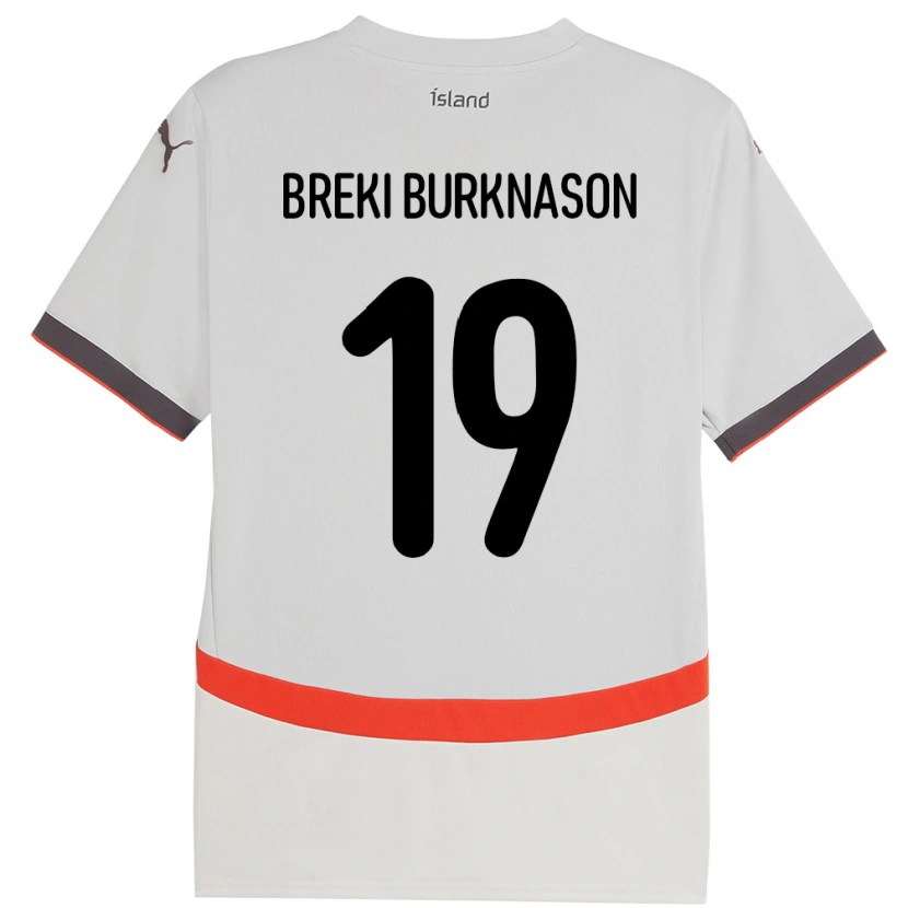 Danxen Criança Camisola Islândia Birnir Breki Burknason #19 Branco Alternativa 24-26 Camisa