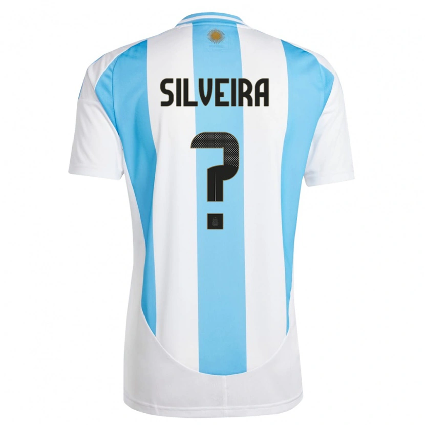 Danxen Homem Camisola Argentina Santiago Silveira #0 Branco Azul Principal 24-26 Camisa