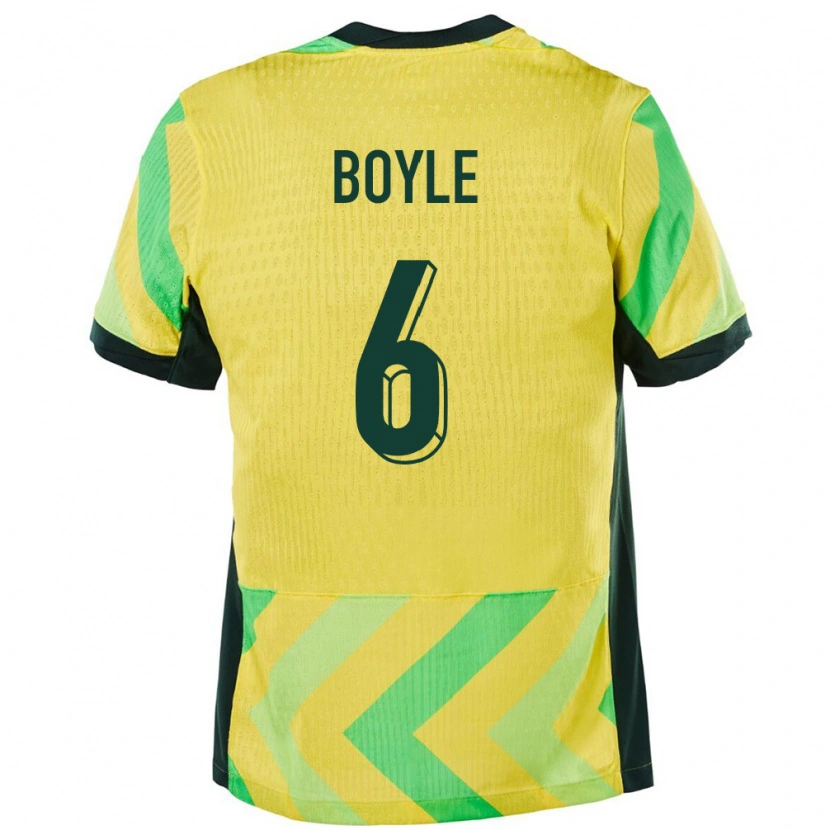 Danxen Homem Camisola Austrália Martin Boyle #6 Dourado Principal 24-26 Camisa