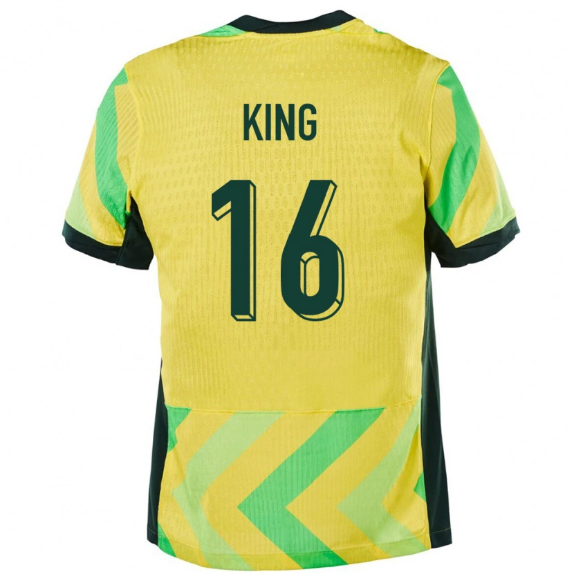 Danxen Homem Camisola Austrália Joel King #16 Dourado Principal 24-26 Camisa