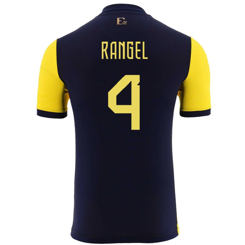 Danxen Homem Camisola Equador Álex Rangel #4 Amarelo Principal 24-26 Camisa