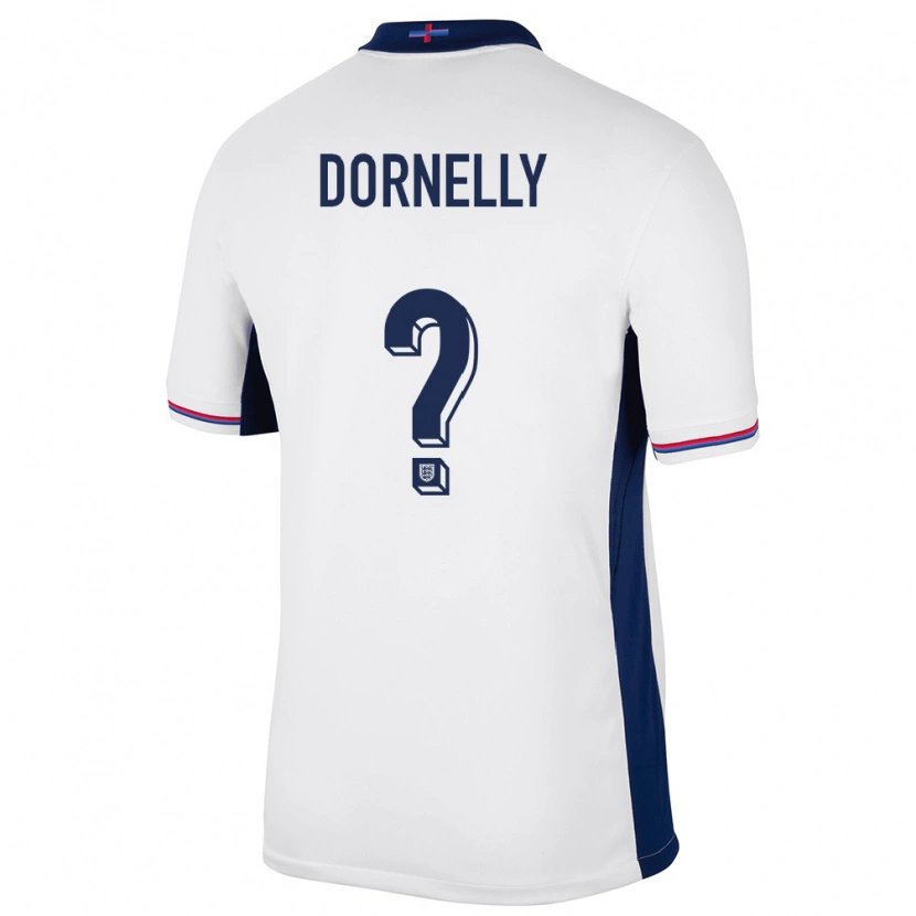 Danxen Homem Camisola Inglaterra James Dornelly #0 Branco Principal 24-26 Camisa