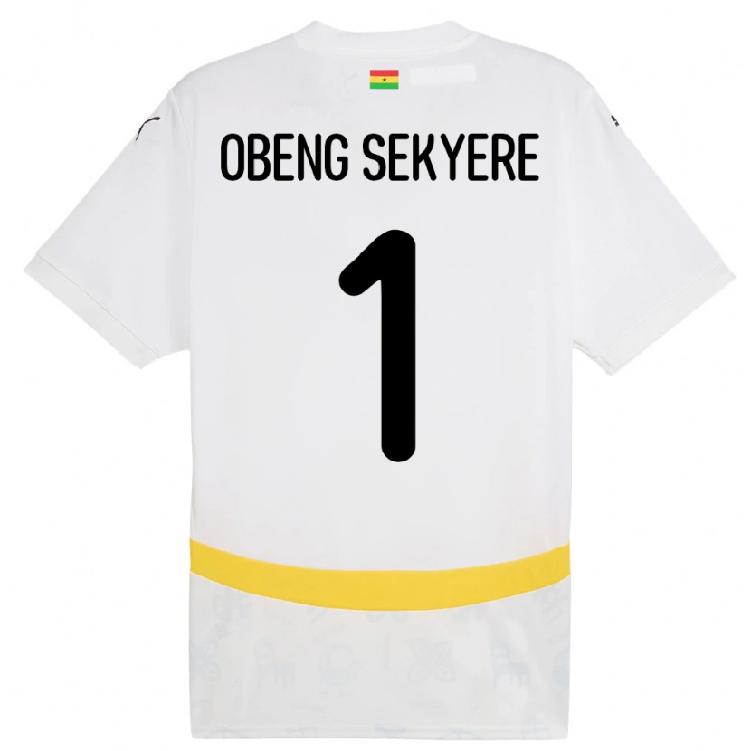 Danxen Homem Camisola Gana Gregory Obeng Sekyere #1 Branco Principal 24-26 Camisa