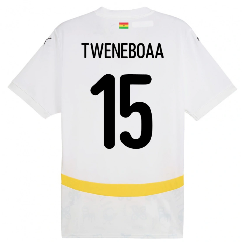 Danxen Homem Camisola Gana Justice Tweneboaa #15 Branco Principal 24-26 Camisa
