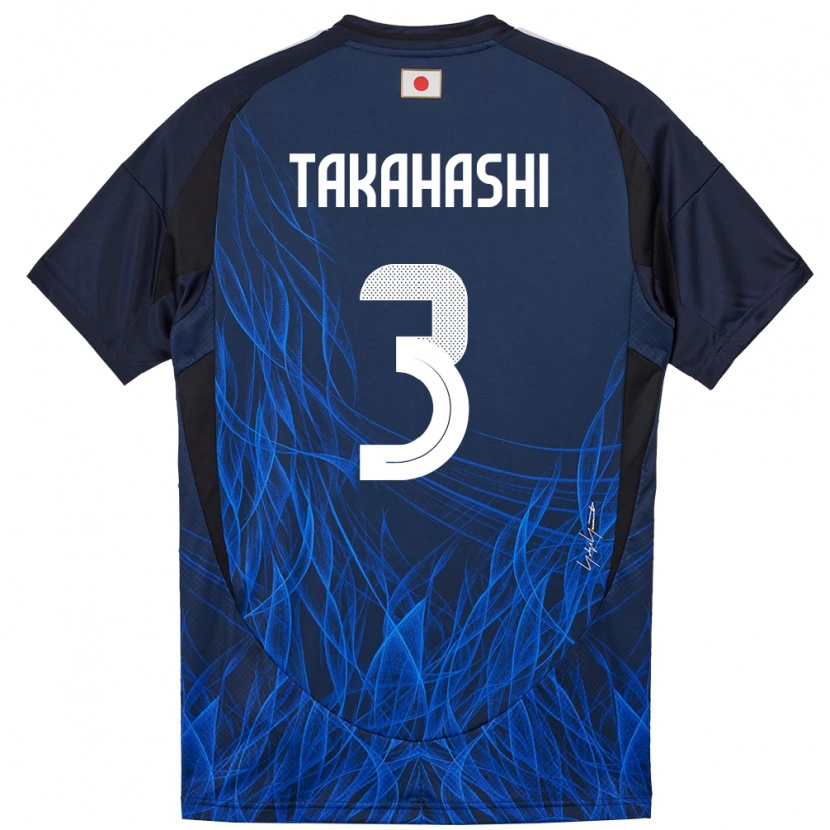 Danxen Homem Camisola Japão Niko Takahashi #3 Azul Escuro Principal 24-26 Camisa