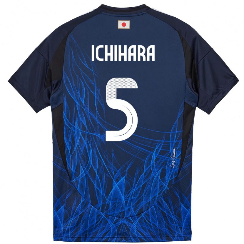 Danxen Homem Camisola Japão Rion Ichihara #5 Azul Escuro Principal 24-26 Camisa