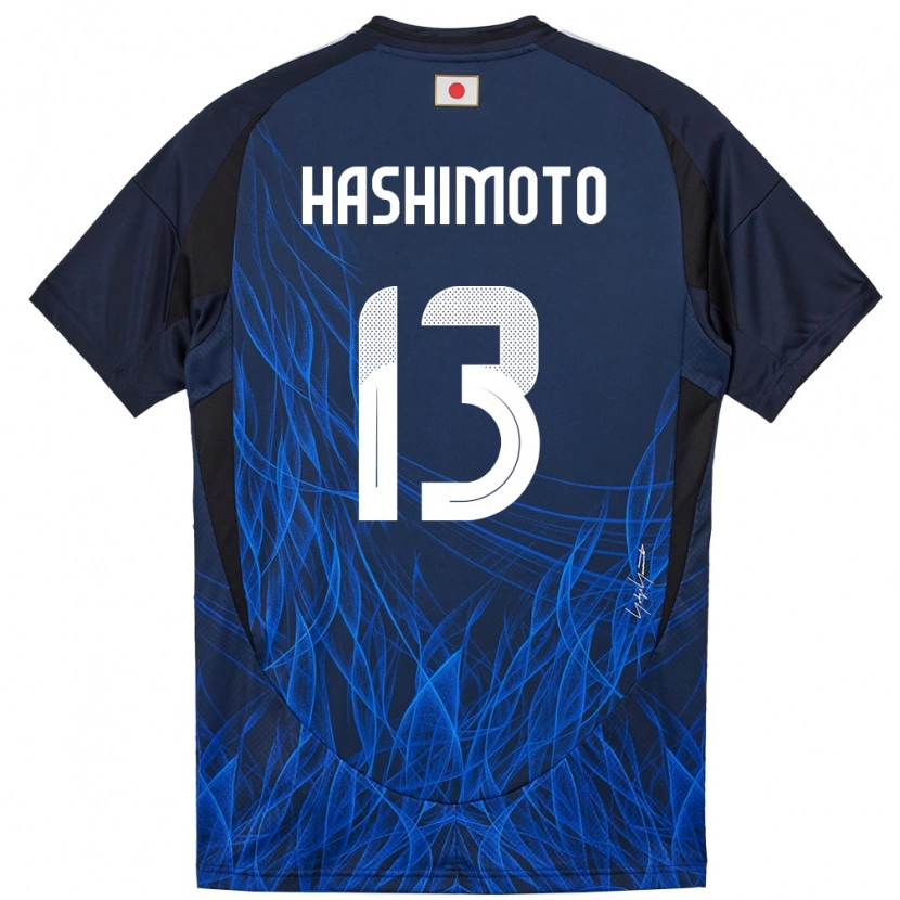 Danxen Homem Camisola Japão Riku Hashimoto #13 Azul Escuro Principal 24-26 Camisa