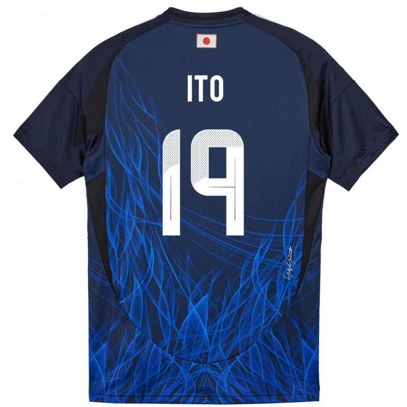 Danxen Homem Camisola Japão Yu Ito #19 Azul Escuro Principal 24-26 Camisa