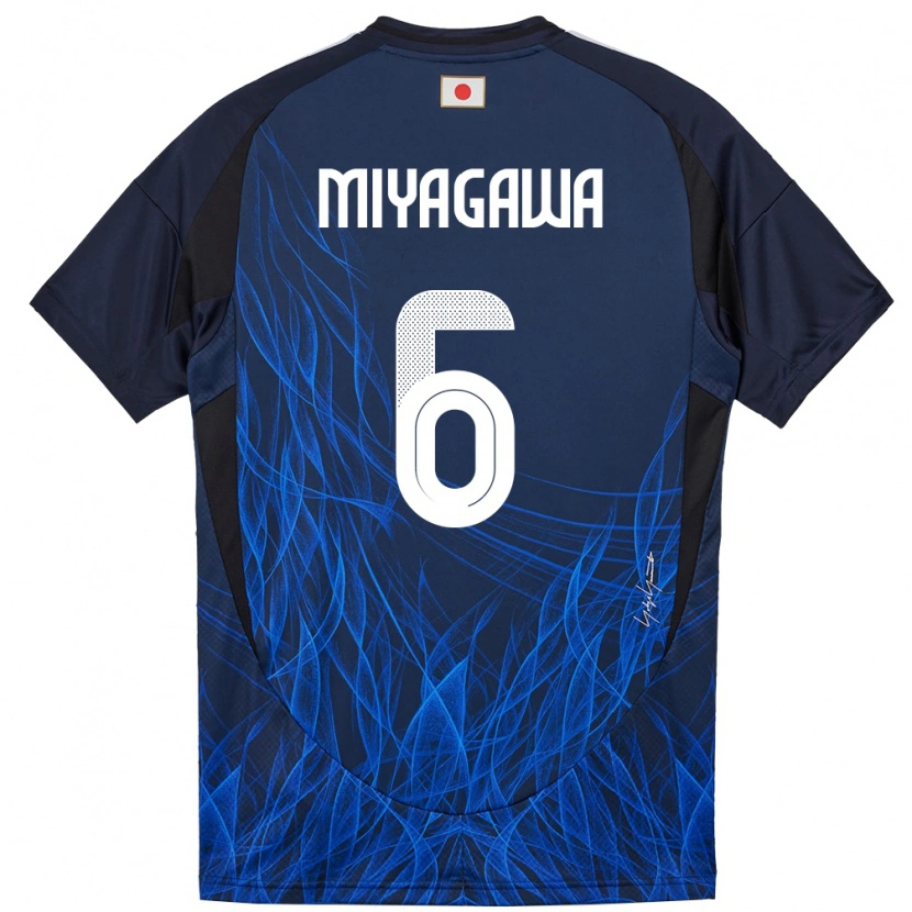 Danxen Homem Camisola Japão Asato Miyagawa #6 Azul Escuro Principal 24-26 Camisa