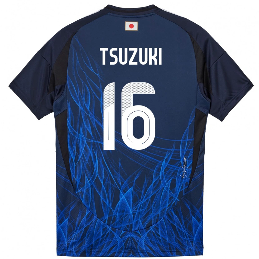 Danxen Homem Camisola Japão Shunta Tsuzuki #16 Azul Escuro Principal 24-26 Camisa