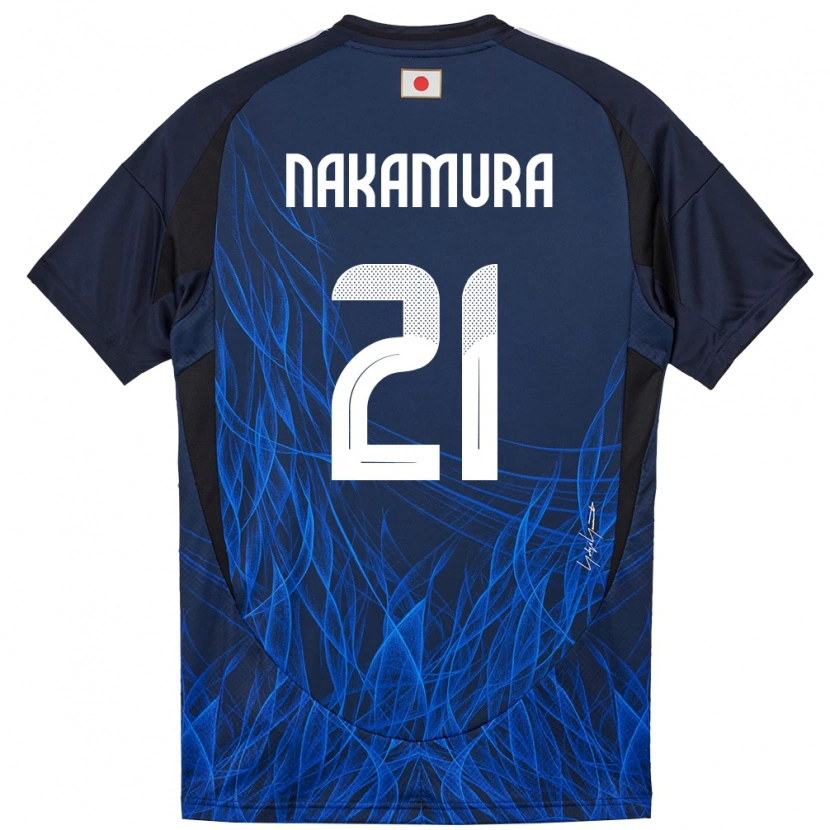 Danxen Homem Camisola Japão Jiro Nakamura #21 Azul Escuro Principal 24-26 Camisa