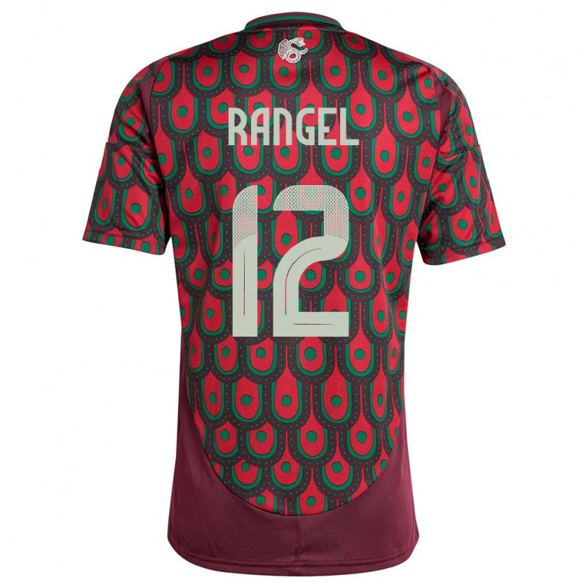 Danxen Homem Camisola México Raúl Rangel #12 Marrom Principal 24-26 Camisa