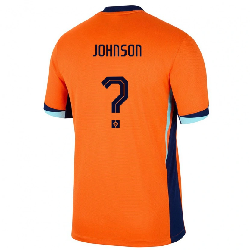 Danxen Homem Camisola Países Baixos Jinairo Johnson #0 Laranja Principal 24-26 Camisa