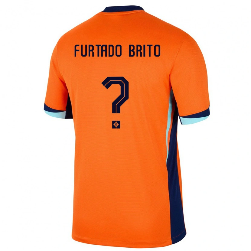 Danxen Homem Camisola Países Baixos Dinaylo Furtado Brito #0 Laranja Principal 24-26 Camisa