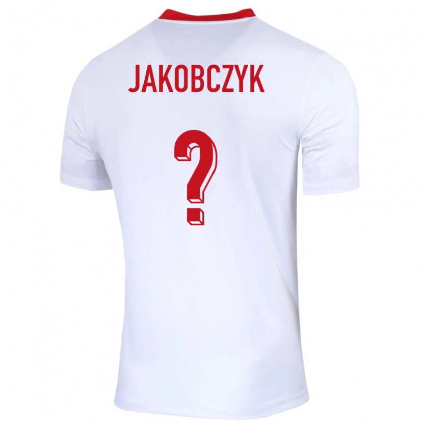 Danxen Homem Camisola Polónia Kamil Jakobczyk #0 Branco Principal 24-26 Camisa