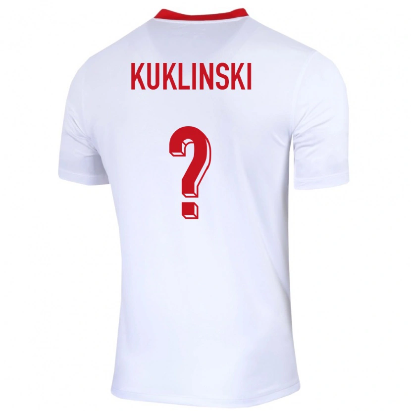 Danxen Homem Camisola Polónia Oliwier Kuklinski #0 Branco Principal 24-26 Camisa