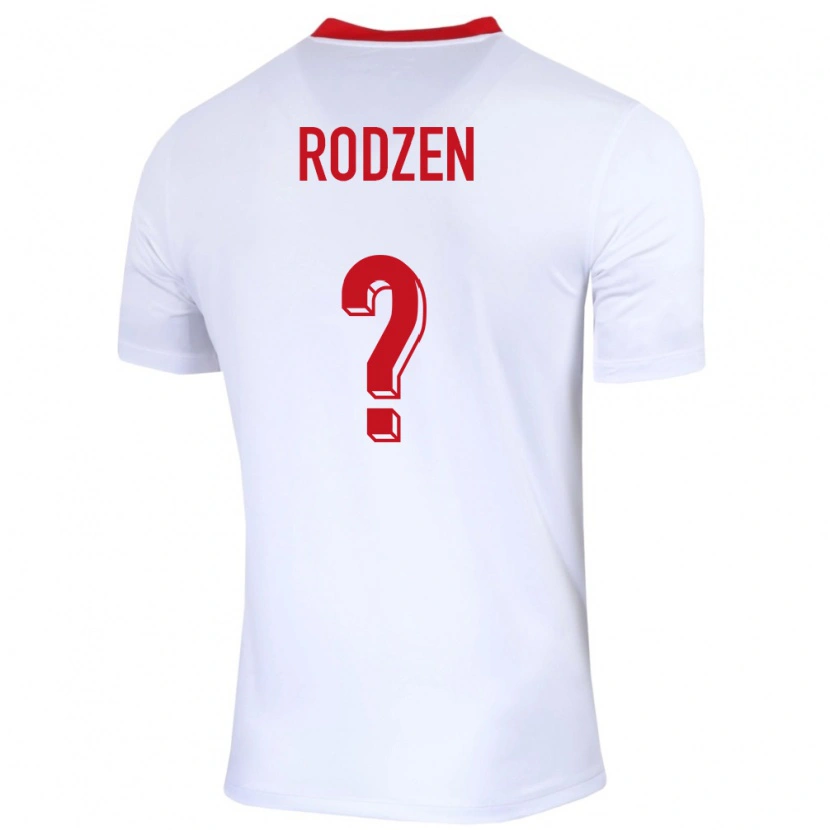 Danxen Homem Camisola Polónia Aleksander Rodzen #0 Branco Principal 24-26 Camisa