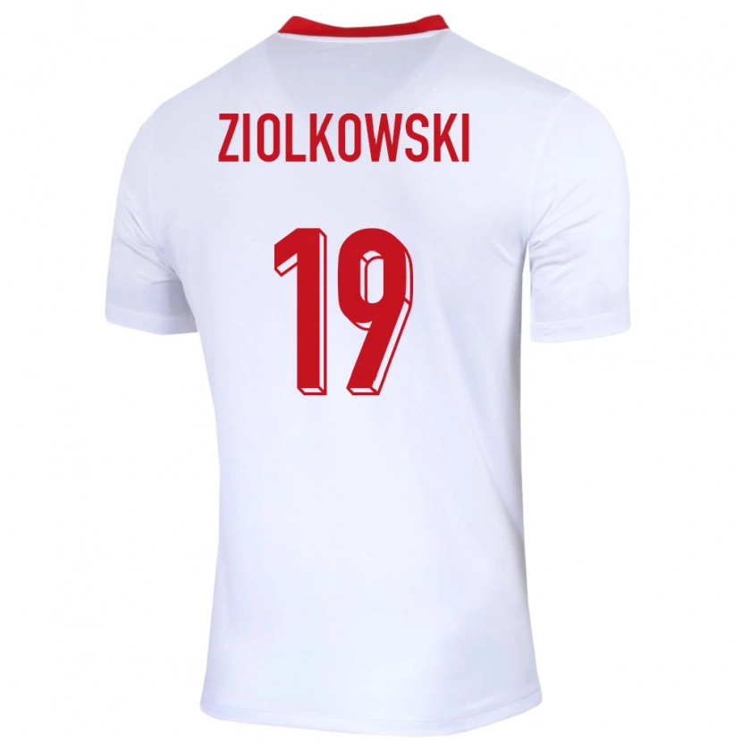 Danxen Homem Camisola Polónia Jan Ziolkowski #19 Branco Principal 24-26 Camisa