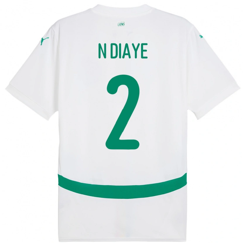 Danxen Homem Camisola Senegal Moussa N Diaye #2 Branco Principal 24-26 Camisa