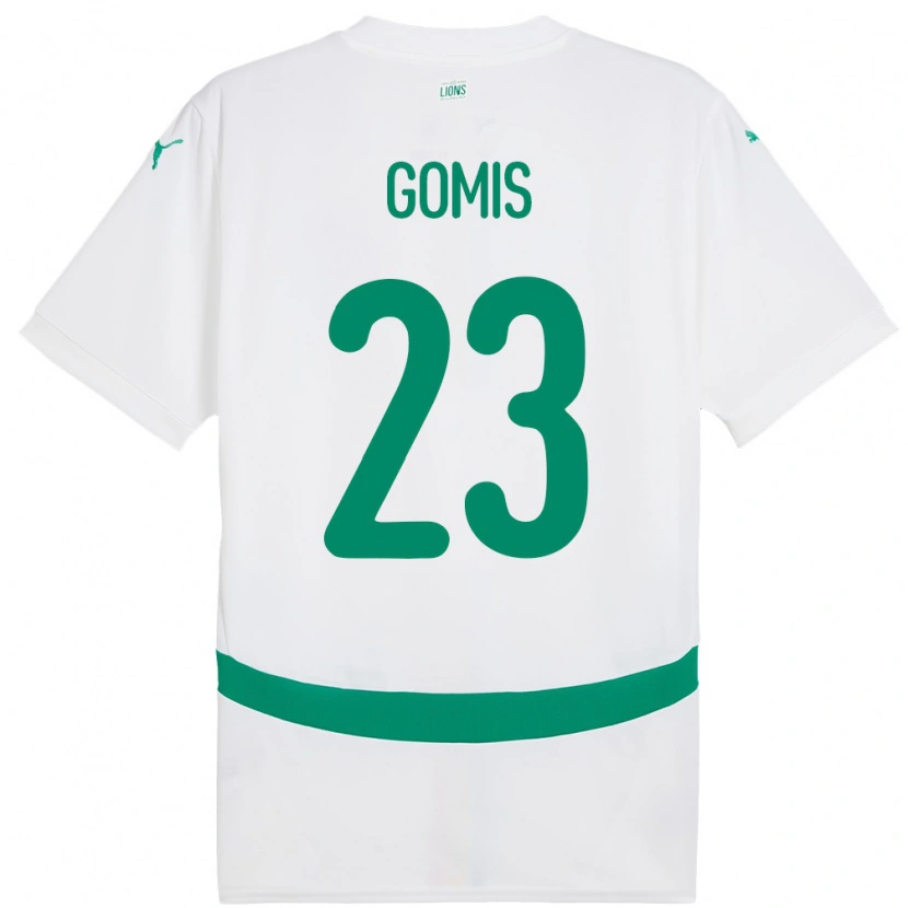 Danxen Homem Camisola Senegal Alfred Gomis #23 Branco Principal 24-26 Camisa