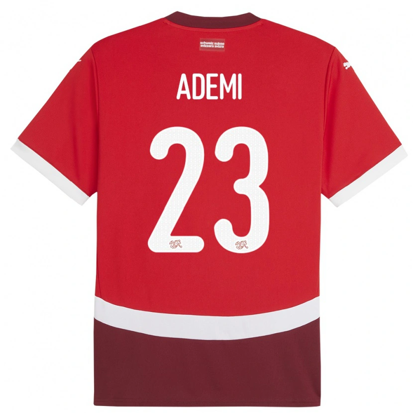Danxen Homem Camisola Suiça Arnis Ademi #23 Vermelho Principal 24-26 Camisa